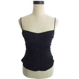KOOKAI Womens Tank Top Size 36 Ink Blue Opal Cinch Top Cami
